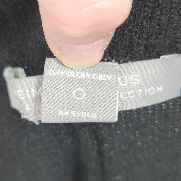 NWOT NEIMAN MARCUS Wide-Leg Pants 3X Straight Cut Pull On Lounge Black Cashmere - Picture 7 of 12